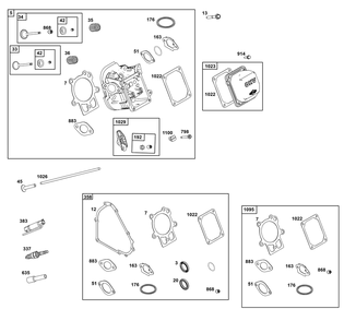 Part Location Diagram of 590396 Briggs and Stratton Gasket-Intake